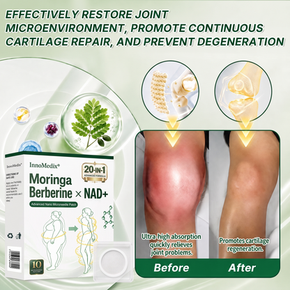 InnoMedix® Moringa · Berberine × NAD+ 20-IN-1 Advanced Nano Microneedle Patch✨