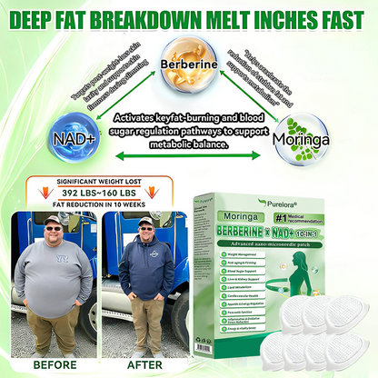 New Arrival · Hot Seller | 💪💪💪Purelora® Moringa Berberine × NAD⁺ 10-in-1 Nano Microneedle Patch (Just once daily, visible changes in 7 days) ✅ Supports weight management, loose skin, diabetes care, sleep apnea, joint comfort, and more