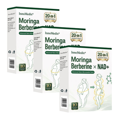 InnoMedix® Moringa · Berberine × NAD+ 20-IN-1 Advanced Nano Microneedle Patch✨