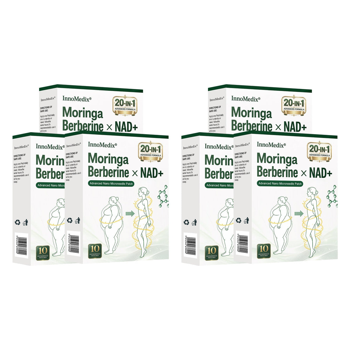 InnoMedix® Moringa · Berberine × NAD+ 20-IN-1 Advanced Nano Microneedle Patch✨