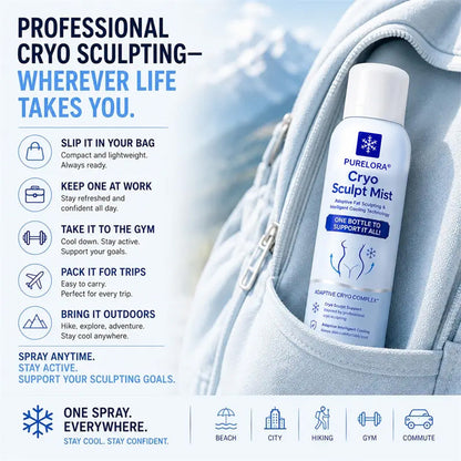 PURELORA® 4 in 1 Cryogenic Mist Adaptive fat shaping, intelligent cooling, skin protection and coolness technology.