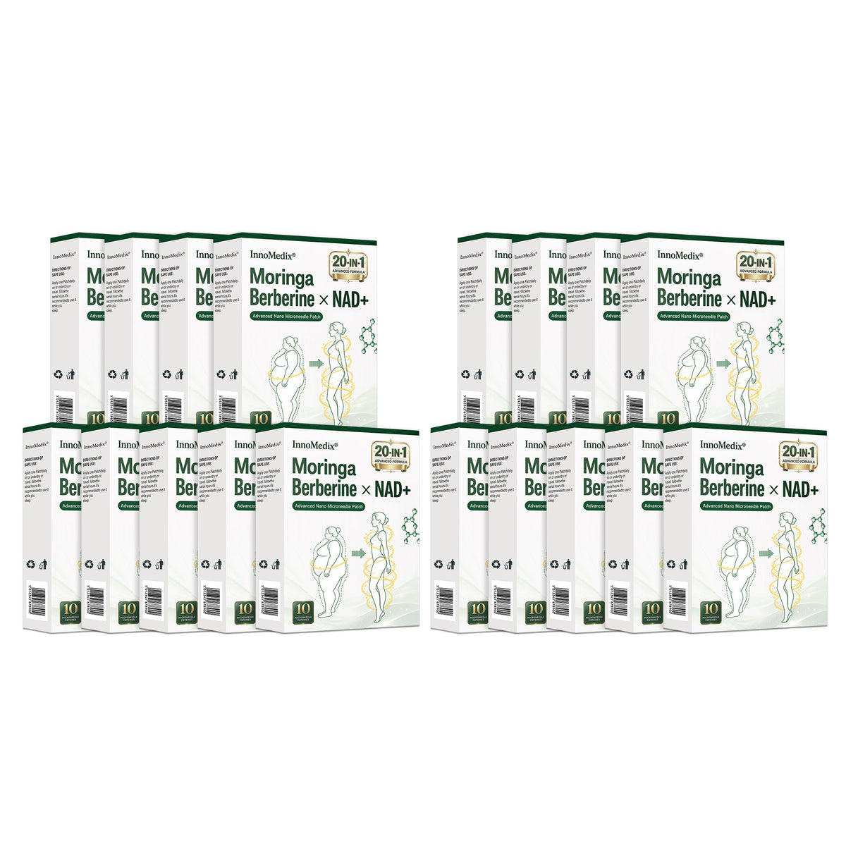 InnoMedix® Moringa · Berberine × NAD+ 20-IN-1 Advanced Nano Microneedle Patch✨